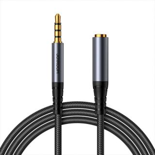 -&nbsp;Joyroom Joyroom stereo audio cable AUX 3.5 mm mini jack  male  - mini jack  female  1.2 m black  SY-A09