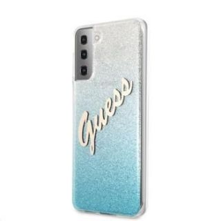 GUESS Galaxy S21 PC / TPU Vintage Cover Light Blue zils