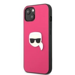 - iPhone 13 PU Leather Karl Head Case Pink rozā