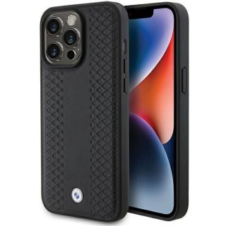 BMW&nbsp;BMW BMW Leather Diamond Pattern case for iPhone 15 Pro - black