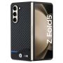 BMW BMW BMW Leather Carbon case for Samsung Galaxy Z Fold 5 - black