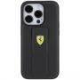 Ferrari Ferrari Ferrari Grip Stand Metal Logo case for iPhone 15 - black