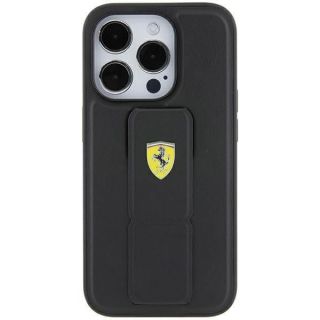 Ferrari&nbsp;Ferrari Ferrari Grip Stand Metal Logo case for iPhone 15 - black