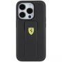 Ferrari Ferrari Grip Stand Metal Logo case for iPhone 15 Pro Max - black