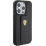 Ferrari Ferrari Grip Stand Metal Logo case for iPhone 15 Pro Max - black