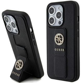 GUESS&nbsp;Guess Guess Grip Stand 4G Saffiano Strass case for iPhone 15 Pro Max - black