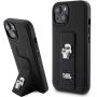 - Karl Karl Gripstand Saffiano Karl&Choupette Pins case for iPhone 15 black