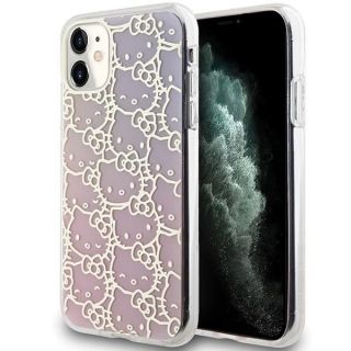 -&nbsp;Hello Kitty Hello Kitty IML Gradient Electrop Crowded Kitty Head Case for iPhone 11  /  Xr Pink