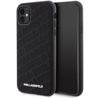 -&nbsp;Karl Karl Quilted K Pattern case for iPhone 11  /  Xr black
