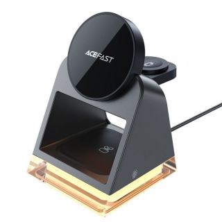 -&nbsp;Acefast Acefast E17 MagSafe 3in1 Inductive Charger + USB-A USB-C Cable Black