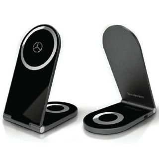 -&nbsp;Mercedes-Benz Mercedes Silver Stars MagSafe foldable 2in1 15W inductive charger black