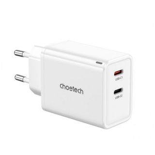 -&nbsp;Choetech Choetech PD6013 2x USB-C PD 65W GaN wall charger white