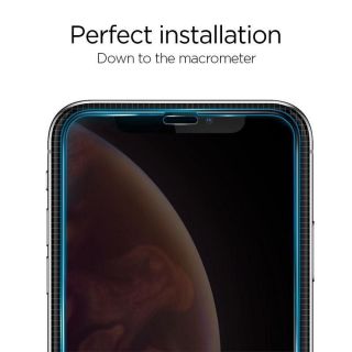 -&nbsp;Spigen Spigen Glass FC Tempered Glass with Black Frame for iPhone X  /  XS  /  11 Pro