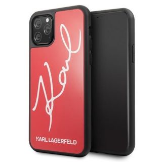 -&nbsp;Karl Lagerfeld Karl Lagerfeld KLHCN58DLKSRE iPhone 11 Pro czerwony / red hard case Signature Glitter