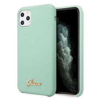 GUESS&nbsp;GUHCN65LSLMGG iPhone 11 Pro Max green / green hard case Silicone Vintage Gold Logo