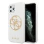 GUESS GUHCN65TPUWHGLG iPhone 11 Pro Max white / white hard case Glitter 4G Circle Logo