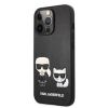 Аксессуары Моб. & Смарт. телефонам - iPhone 13 Pro Max Karl & Choupette PU Leather Case Black melns Безпроводные зарядки (Индуктивные)
