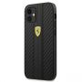 Ferrari Ferrari Ferrari FESNECHCP12SBK iPhone 12 mini 5.4" black / black hardcase On Track PU Carbon