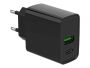 GEMBIRD TA-UC-PDQC20-01-BK 2-port 20W USB fast charger,Black