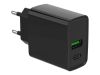 Portatīvie datori&nbsp;GEMBIRD&nbsp;TA-UC-PDQC20-01-BK 2-port 20W USB fast charger,Black&nbsp;