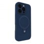 Evelatus Evelatus Apple iPhone 16 Pro Premium Magsafe with Stand Soft Touch Silicone Case Dark Blue