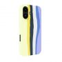 Evelatus Evelatus Apple iPhone 16 Multi-Colored Silicone Case With MagSafe Crimson White
