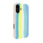 Evelatus Evelatus Apple iPhone 16 Multi-Colored Silicone Case With MagSafe Beige Cream