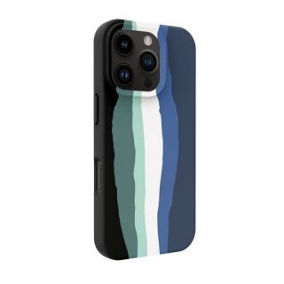 Evelatus&nbsp;Evelatus Apple iPhone 16 Pro Multi-Colored Silicone Case With MagSafe Aqua Blue