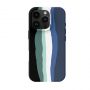 Evelatus Apple iPhone 16 Pro Multi-Colored Silicone Case With MagSafe Aqua Blue