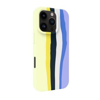 Evelatus&nbsp;Evelatus Apple iPhone 16 Pro Max Multi-Colored Silicone Case With MagSafe Ceramic White
