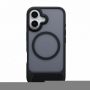 Evelatus Apple iPhone 16 Rubber Coated MagSafe With Stand Case Black