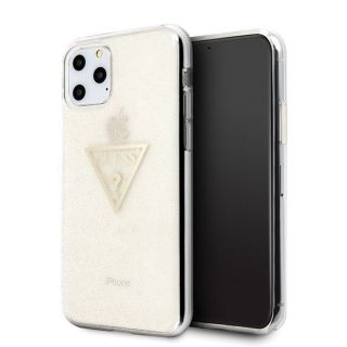 GUESS&nbsp;GUHCN58SGTLGO iPhone 11 Pro gold / gold hard case Glitter Triangle