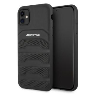-&nbsp;Mercedes-Benz AMG AMHCN61GSEBK iPhone 11 6.1 "black  /  black hardcase Leather Debossed Lines
