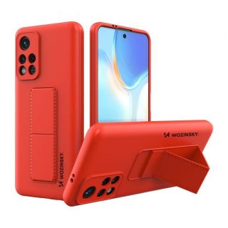 -&nbsp;Wozinsky Wozinsky Kickstand Case silicone case with stand Xiaomi Poco M4 Pro 5G red