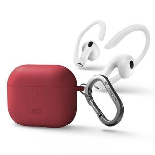 -&nbsp;UNIQ Uniq Nexo case for AirPods 3 + Ear Hooks Silicone red