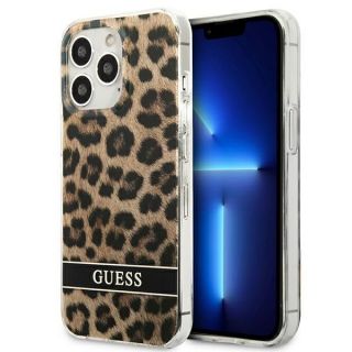 GUESS&nbsp;GUHCP13LHSLEOW iPhone 13 Pro  /  13 6.1" brown / brown hardcase Leopard