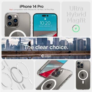 -&nbsp;Spigen White || Transparent