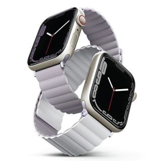 - UNIQ Uniq Revix strap for Watch 1 / 2 / 3 / 4 / 5 / 6 / 7 / 8 / SE / SE2 38 / 40 / 41mm lilac and white
