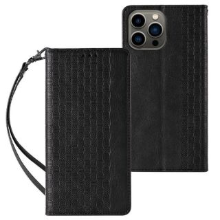 -&nbsp;Hurtel Magnet Strap Case for Samsung Galaxy S23+ Flip Wallet Mini Lanyard Stand Black