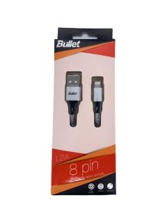 - BULLET Eight pin USB 1m, 2.4A 
 White balts