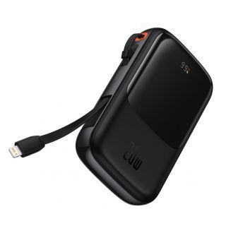 Baseus Baseus Powerbank 10000mAh 20W Baseus Qpow Pro Overseas Edition + USB C 3A Cable - Black melns