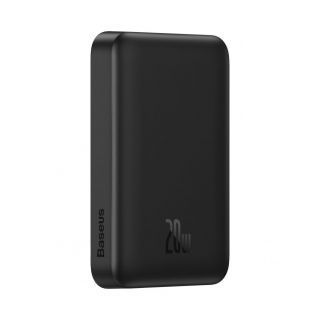 Baseus Baseus Baseus Magnetic Mini Power Bank with MagSafe 15W  /  PD QC 20W 10000mAh Black  Overseas Edition  + Xiaobai Series Cable USB-C - USB-C 60W 3A 0.5m Black