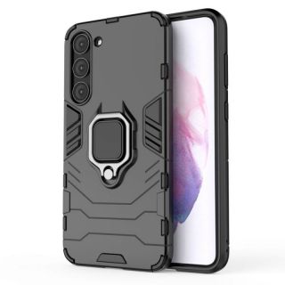 -&nbsp;Hurtel Ring Armor case for Samsung Galaxy S23+ armored cover magnetic holder ring black