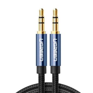 -&nbsp;Ugreen Ugreen AUX audio cable straight minijack 3.5 mm 1m blue  AV112