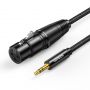 - Ugreen Ugreen audio cable 3.5mm jack  male  XLR  female  1m black  AV182