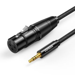 -&nbsp;Ugreen Ugreen audio cable 3.5mm jack  male  XLR  female  1m black  AV182