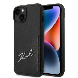 -&nbsp;Karl Karl Signature Logo Cardslot case for iPhone 14 Plus black