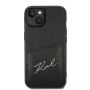 Karl Karl Signature Logo Cardslot case for iPhone 14 Plus black