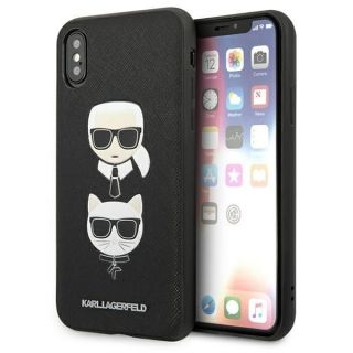 -&nbsp;Karl Karl Saffiano Karl&Choupette Head case for iPhone X / XS black
