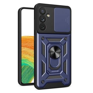 -&nbsp;Hurtel - Hybrid Armor Camshield case for Samsung Galaxy A14 armored case with camera cover blue